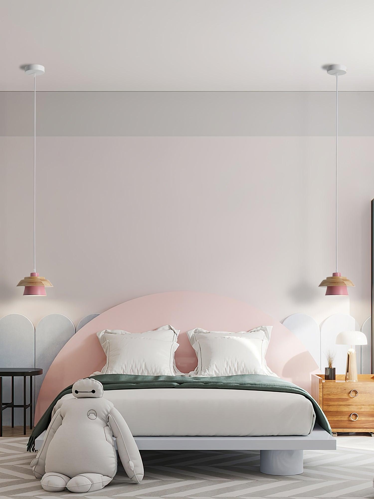 Stone Wood Pendant Lamp M407