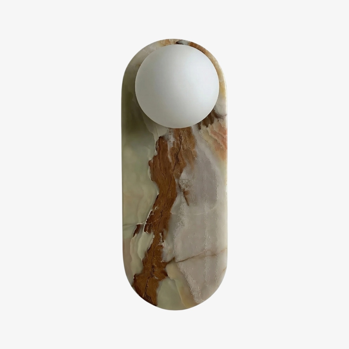 Vinbrea Stone Wall Lamp Organic Texture - Mid-Century Accent Light for Bedroom and Hallway T1221