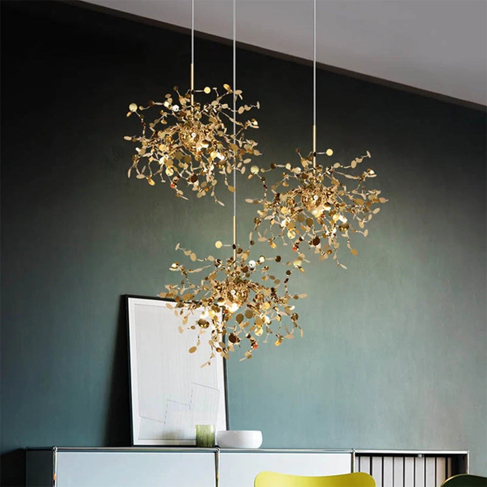 Modern Creative Decorative Leaf Stainless Steel Pendant Light M58