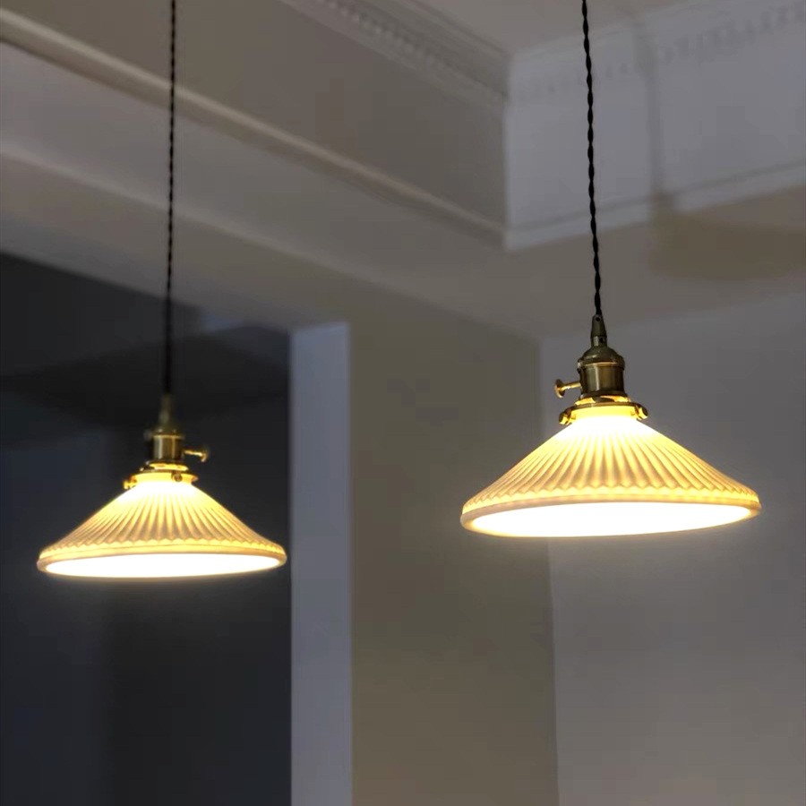 Modern Pleated Ceramic Pendant Light S160