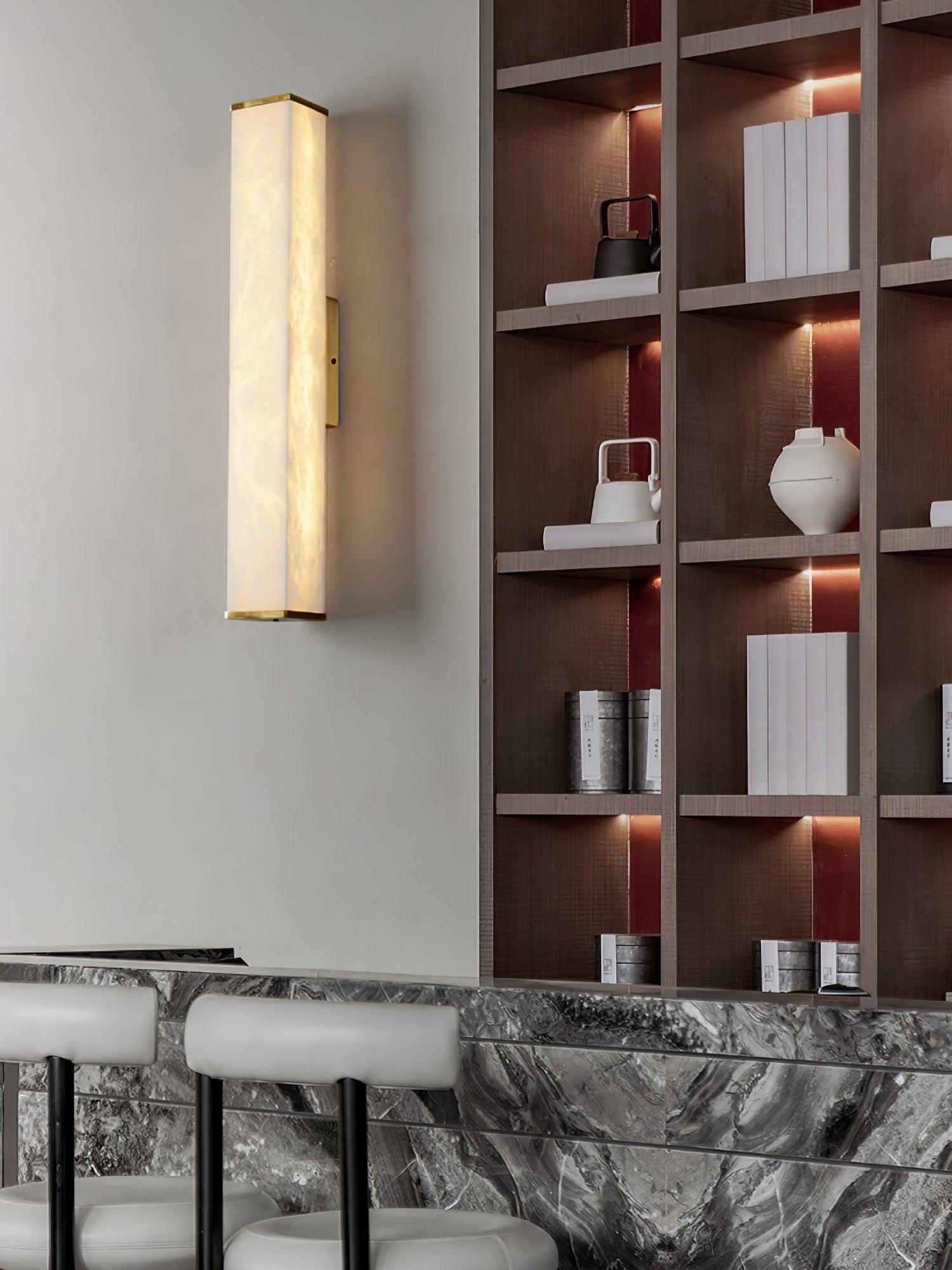 Cuboid Alabaster Wall Light T1622