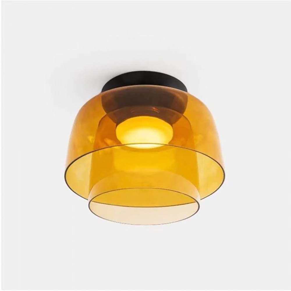 Nordic Morandi Glass Bowl Shaped Ceiling Lamp S184