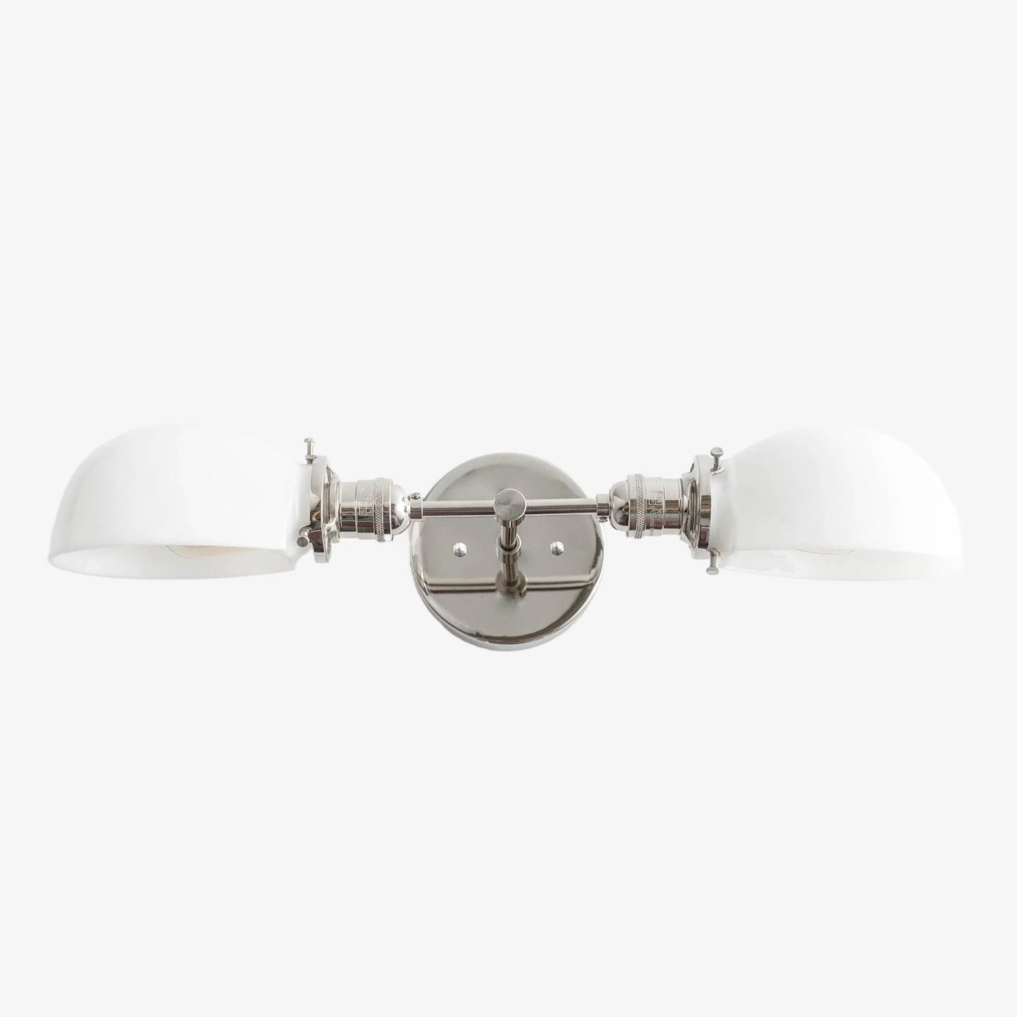 Ornato Luxe Mid-Century Vanity Light - Brass Bathroom Fixture with Opal Glass T326