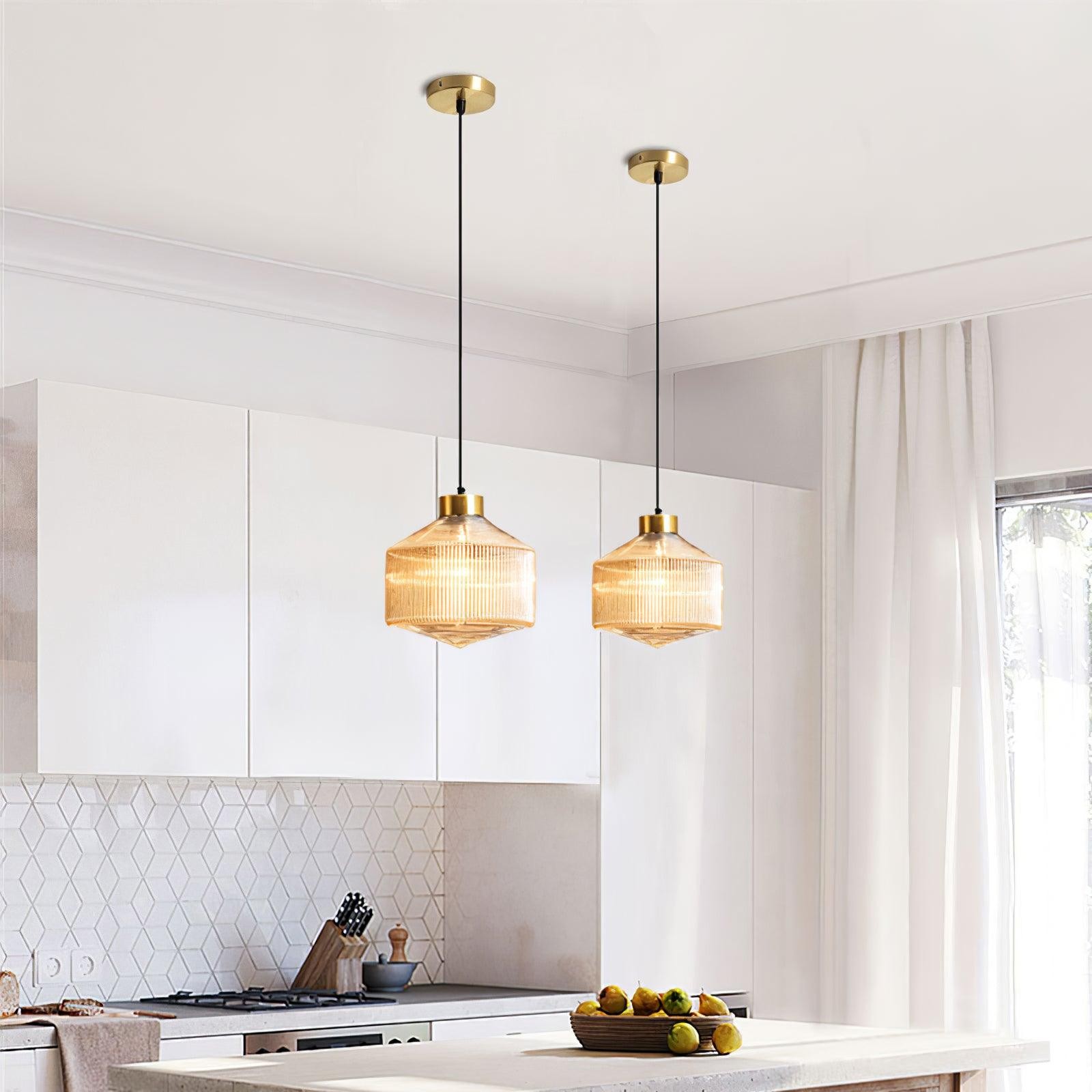 Striped Spinning Top Pendant Light M505