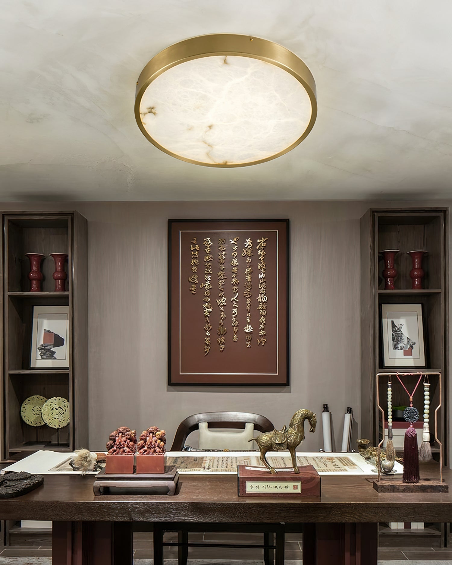 Geometric Alabaster Recessed Ceiling Light T1655