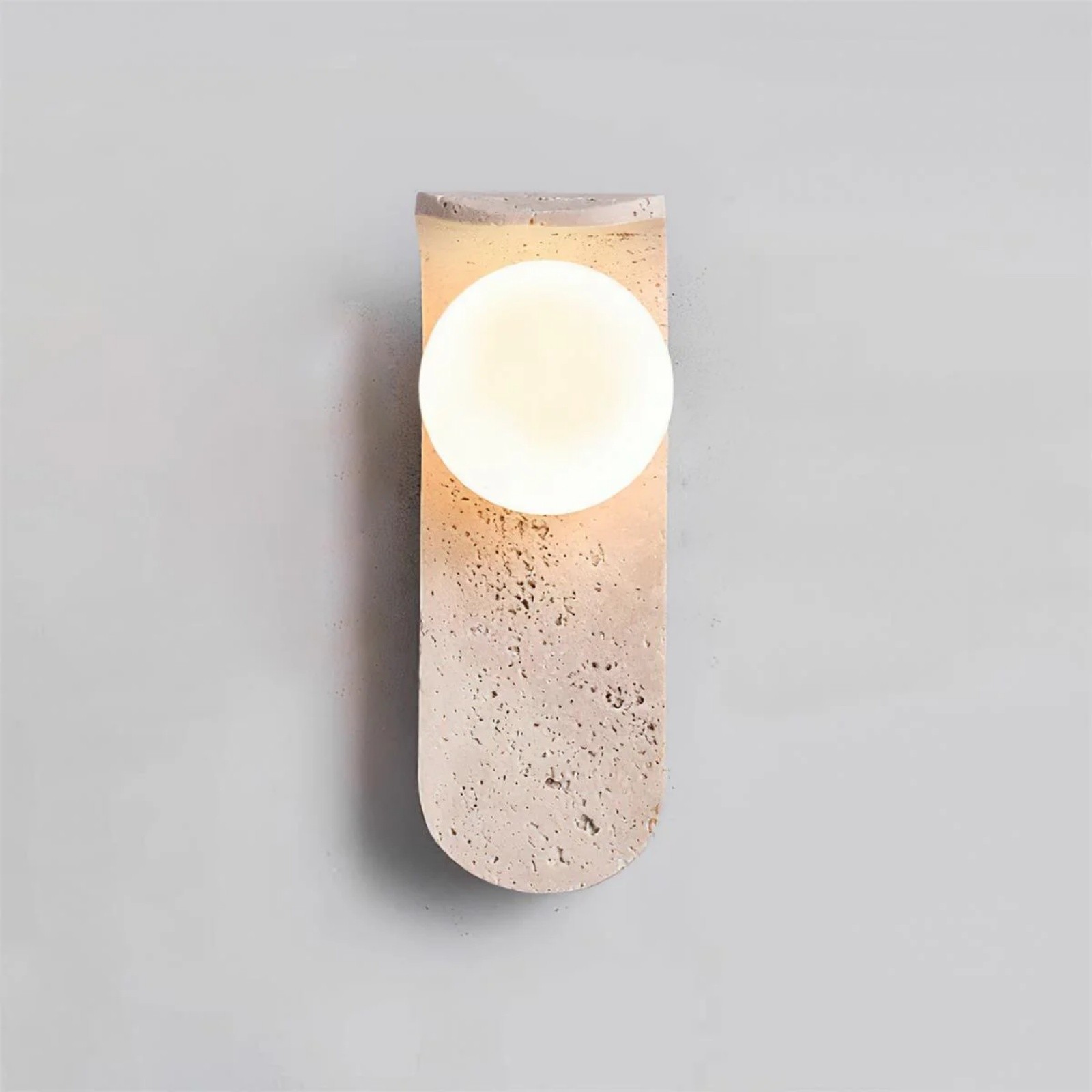 Travertine Wall Lamp - Skateboard-Inspired Modern Bedroom Light S326