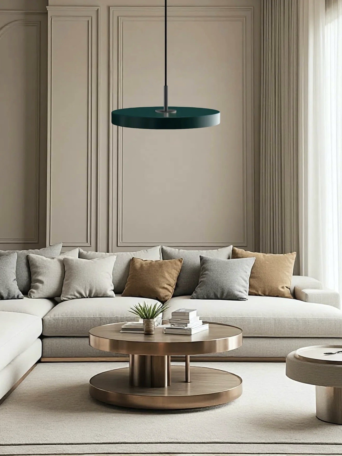 Modern Disc Pendant Light — Nordic Minimalist Fixture for Dining & Kitchen G102