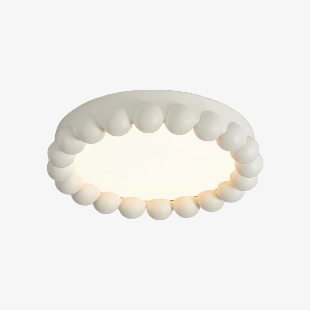 Orilux Resin Acrylic Cream Round Ceiling Lamp – Bedroom and Office T562