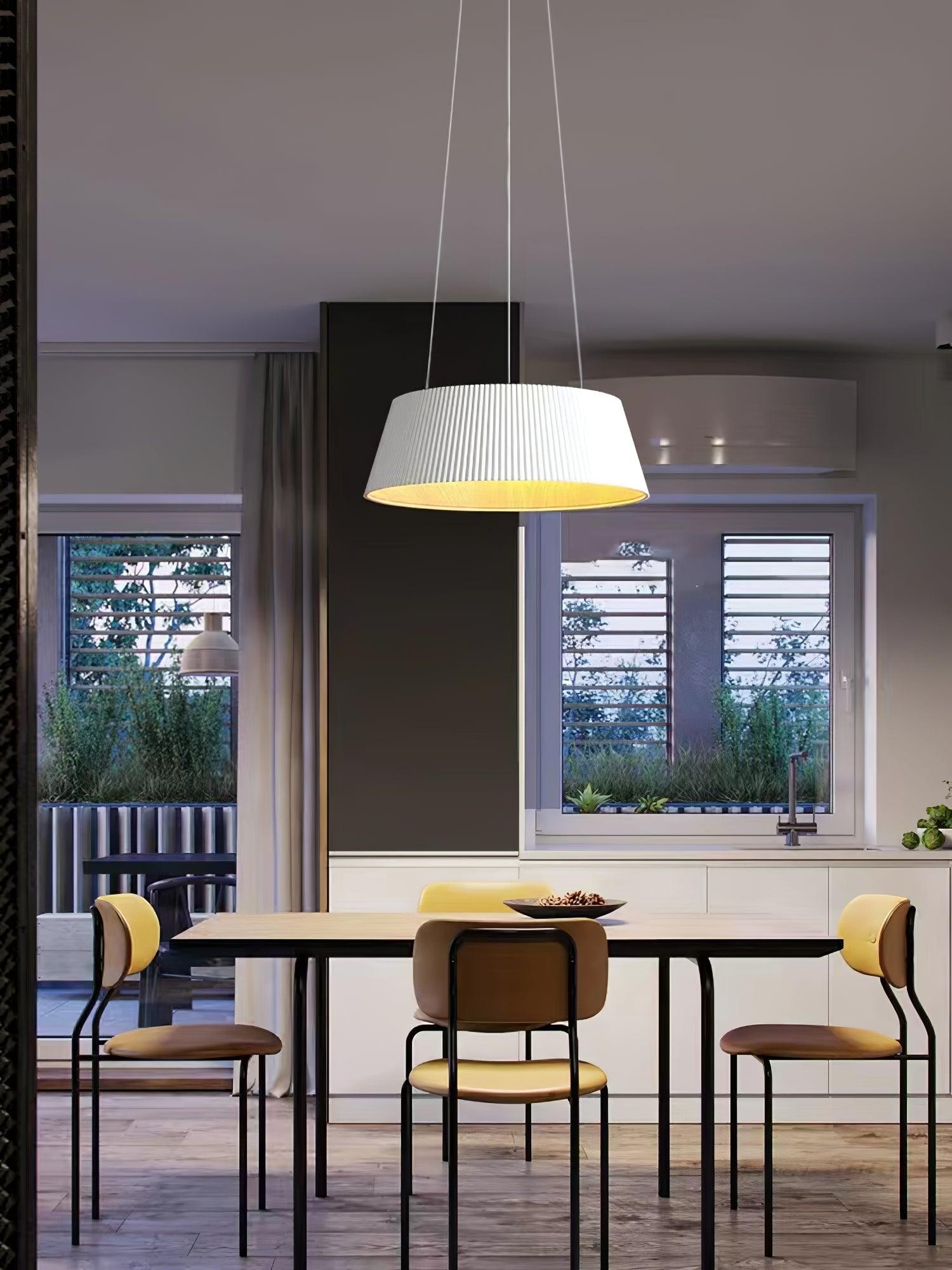 Minimalist Corrugated Lampshade Bedroom Pendant Lamp M287