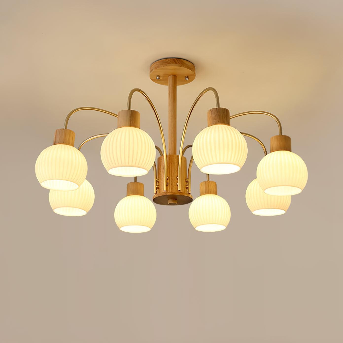 Wabi-sabi Wooden Chandelier M459