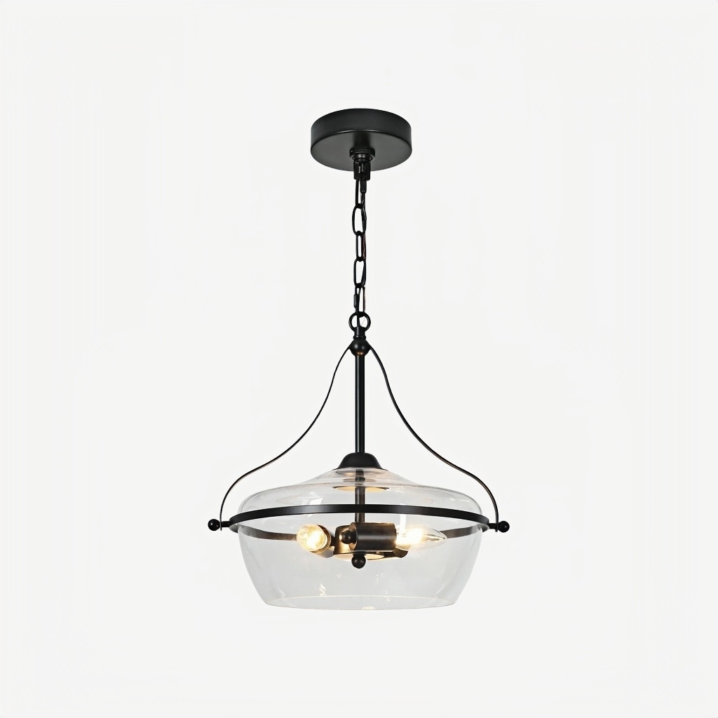 Lirra Bowl Shaped Glass Pendant - Modern Lighting for Dining Room T776