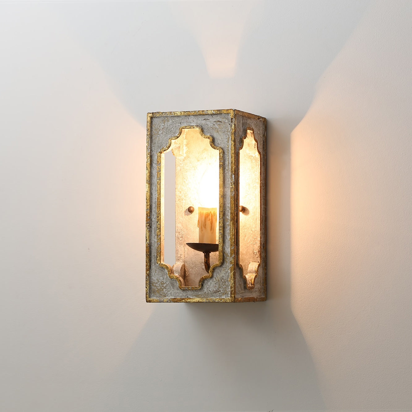Boho Rustic Cube Sconce T1854