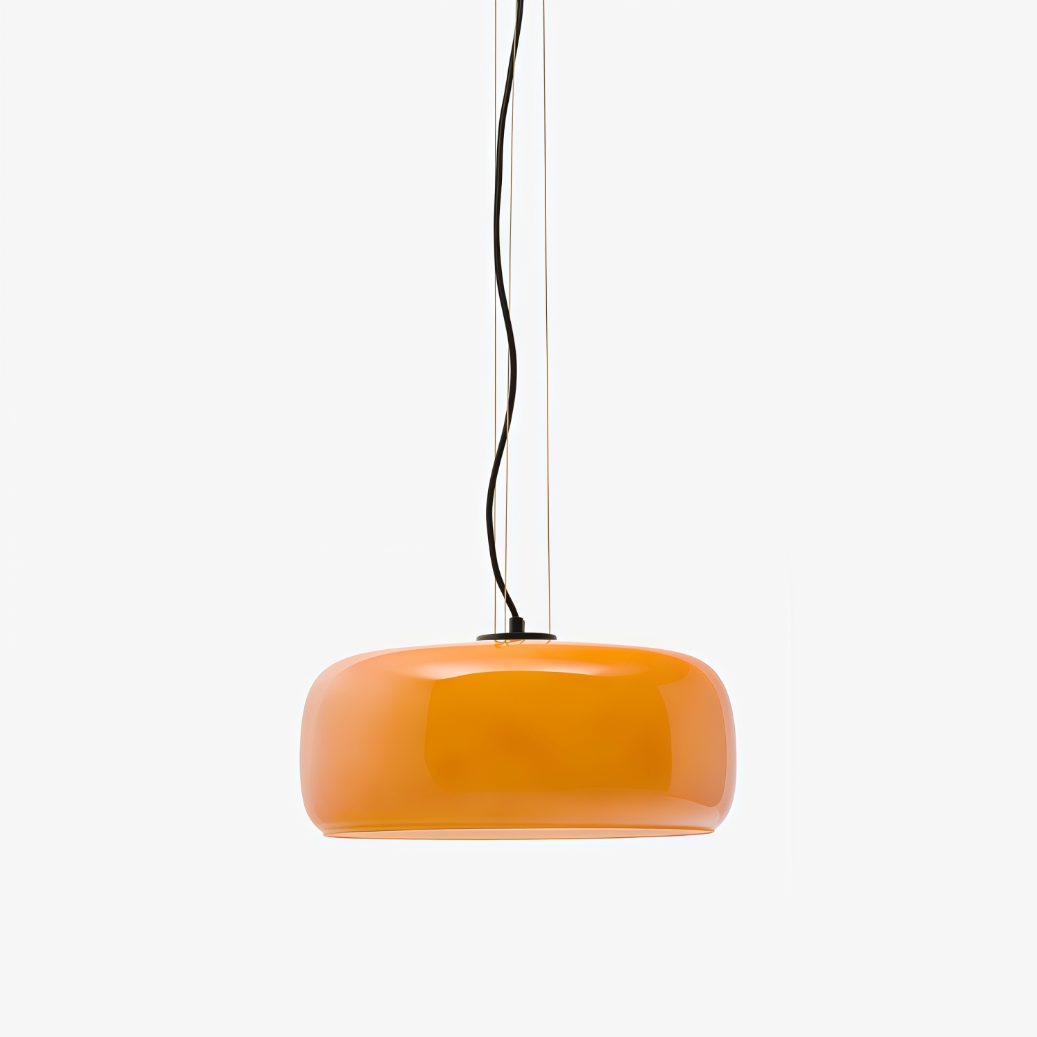 Lunorae Rounded Glass Pendant Lamp - Modern Sculptural Lighting for Living Room T1112