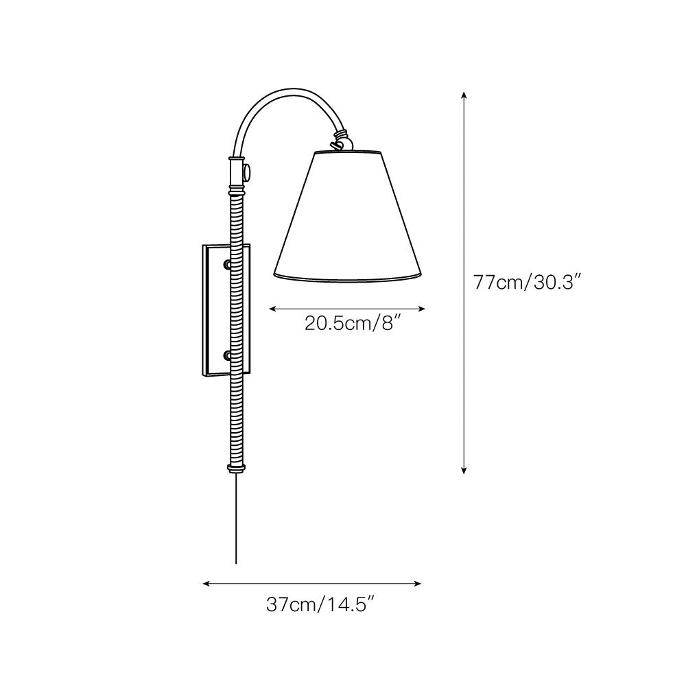 Curves Plug-In Sconce T1819