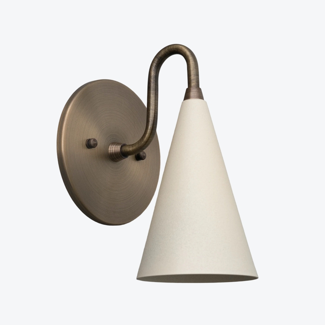 Curva Elegant Taper Shade Wall Sconce - Contemporary Accent for Living Room T780