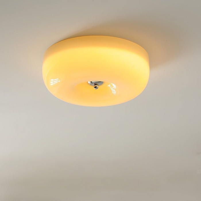 Bauhaus Cream Pudding Glass Ceiling Lamp S193