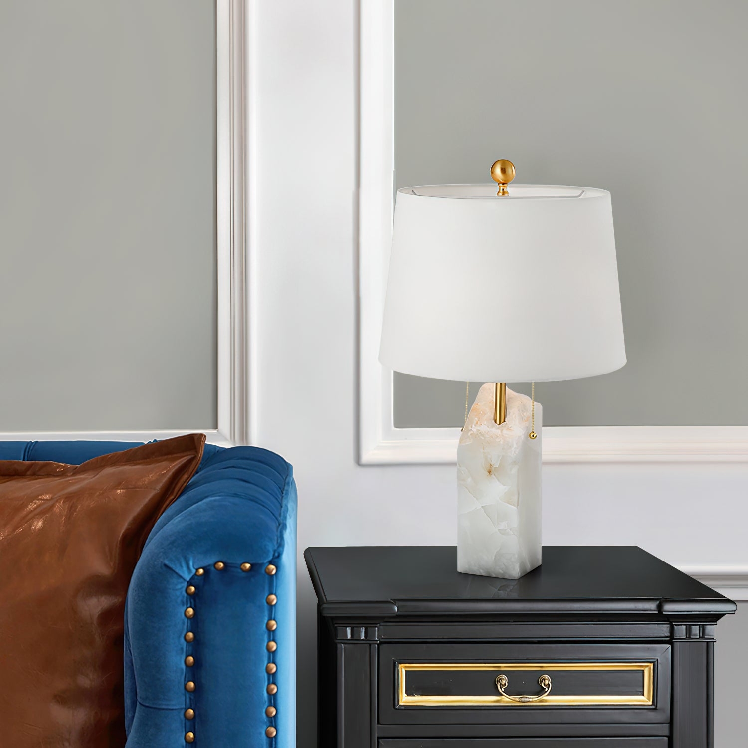 Raw Alabaster Table Lamp T1726