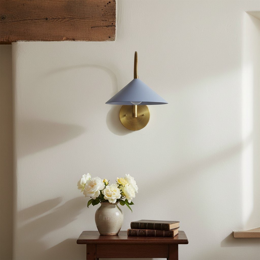 Curva Elegant Arc Cone Wall Sconce - Contemporary Reading Nook Wall Lighting T394