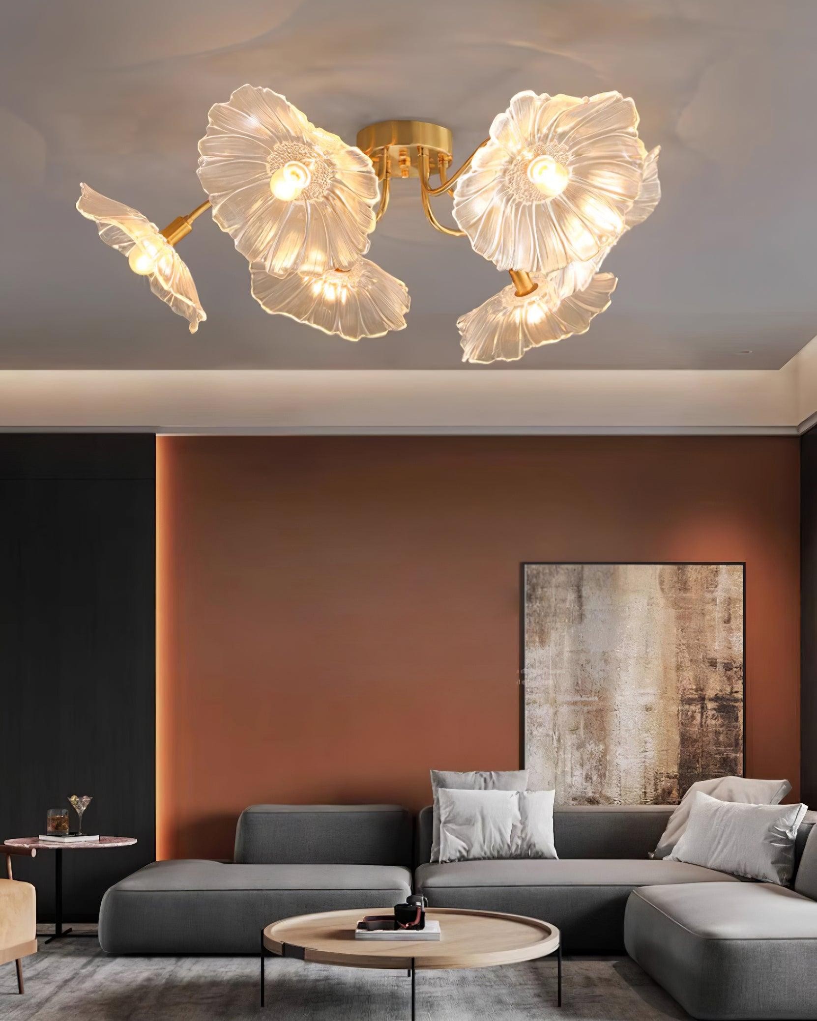 Murano Glass Flowers Ceiling Light P049