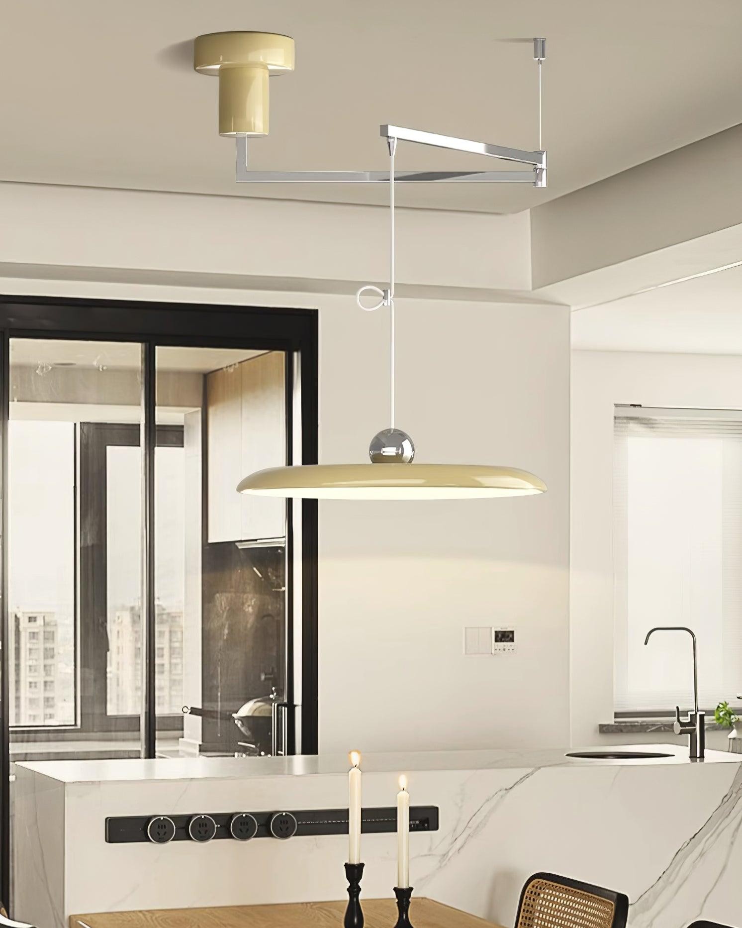 Simple Modern Adjustable Swing Arm Disc Pendant Lamp M11