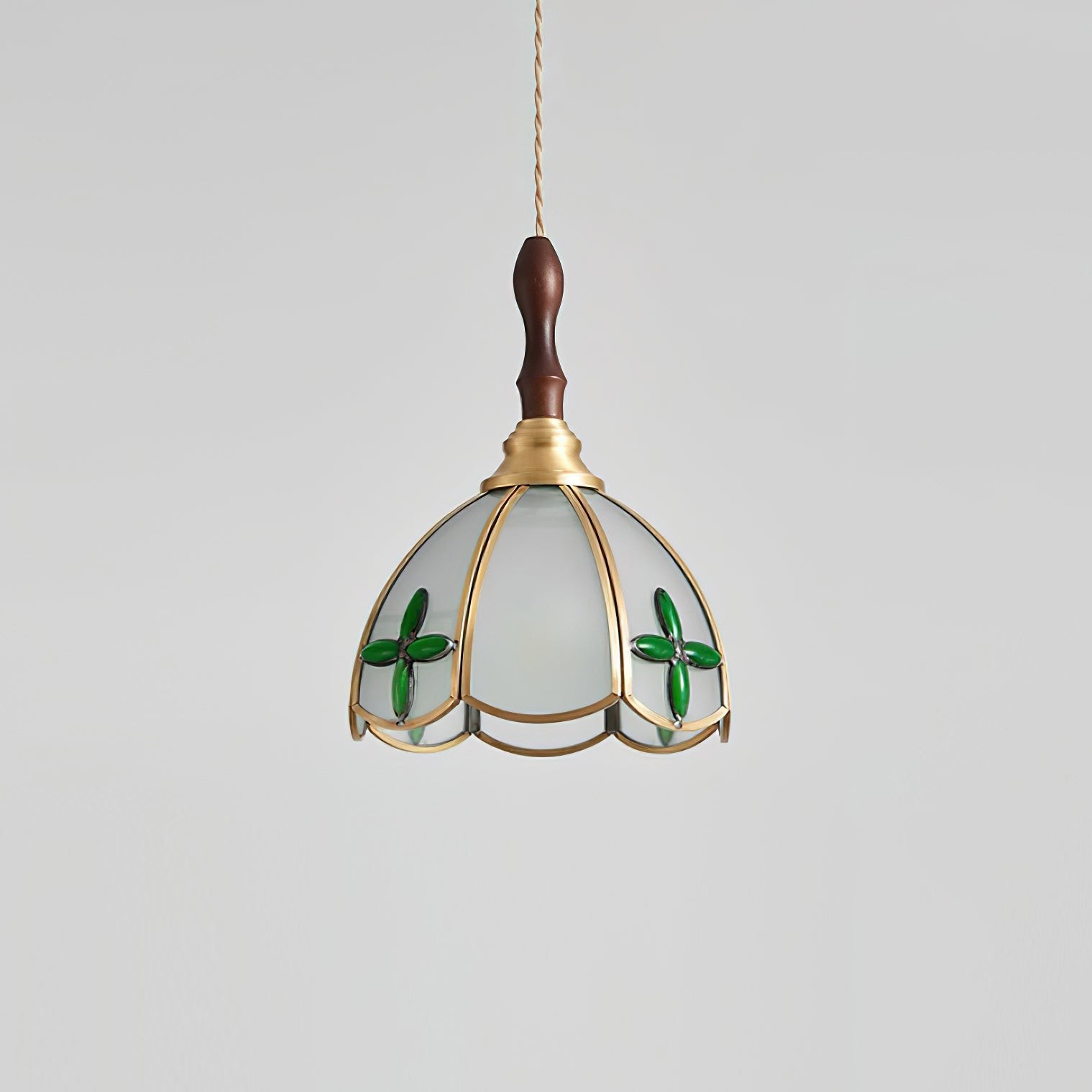 Vintage Tiffany Stanied Glass Pendant Lamp M237