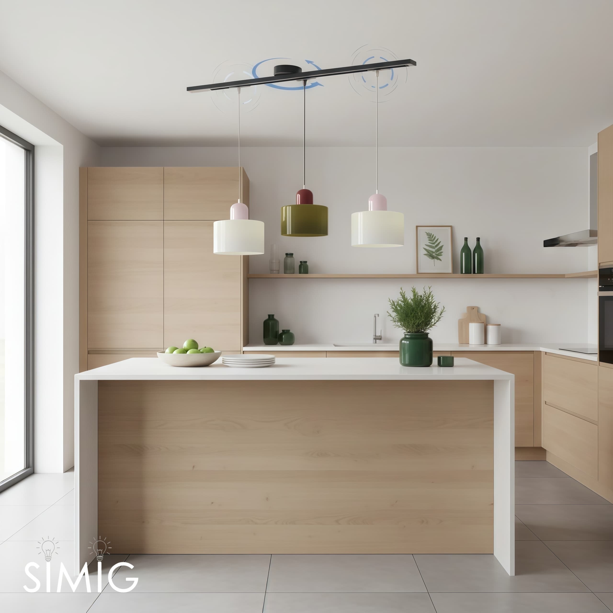 Axitra Rotatable Pendant Light Ceiling Rail – Sleek Adjustable Track for Pendant Lights Contemporary N21
