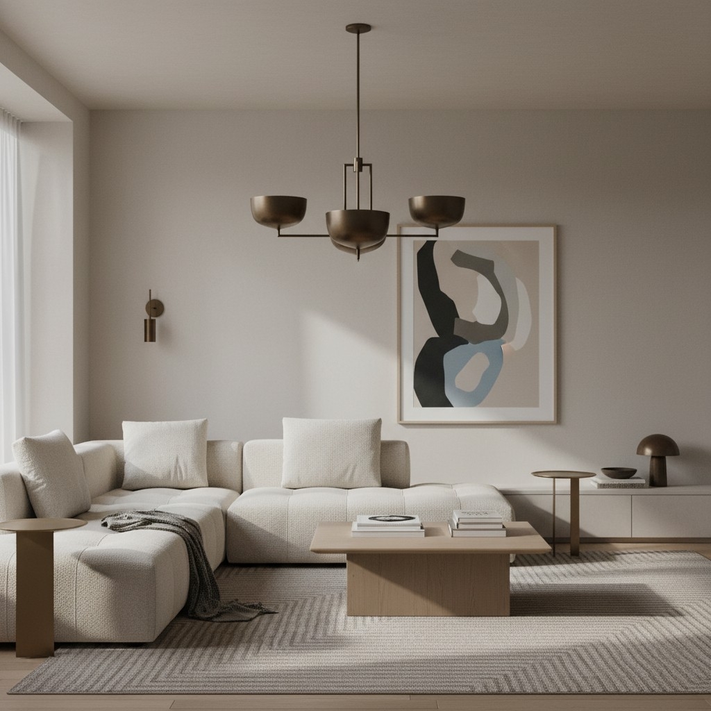 Lustrona Multi-Light Chandelier Metal Dome Shades - Streamlined Modern for Dining Room T693