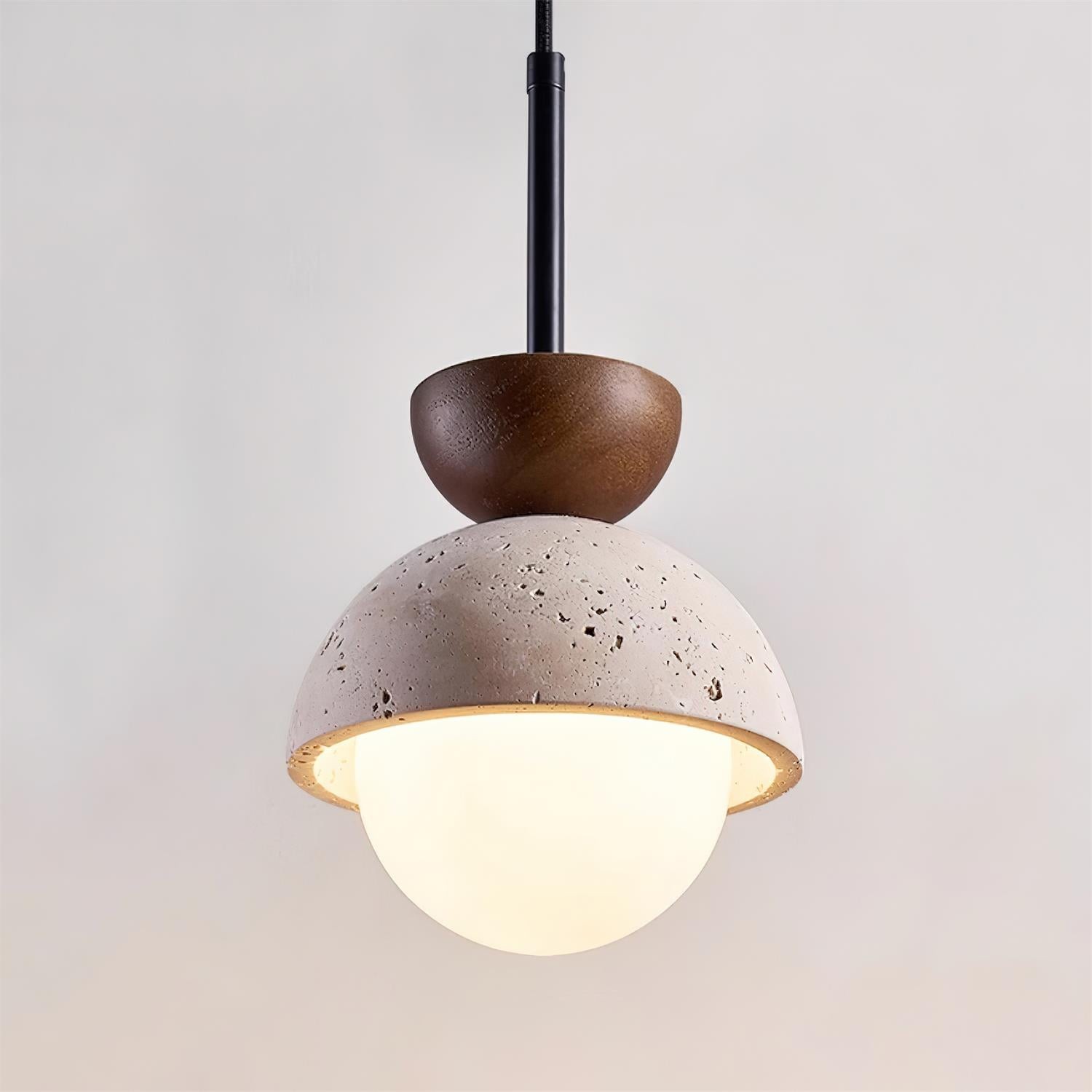Natural Stone Spherical Pendant Light M159