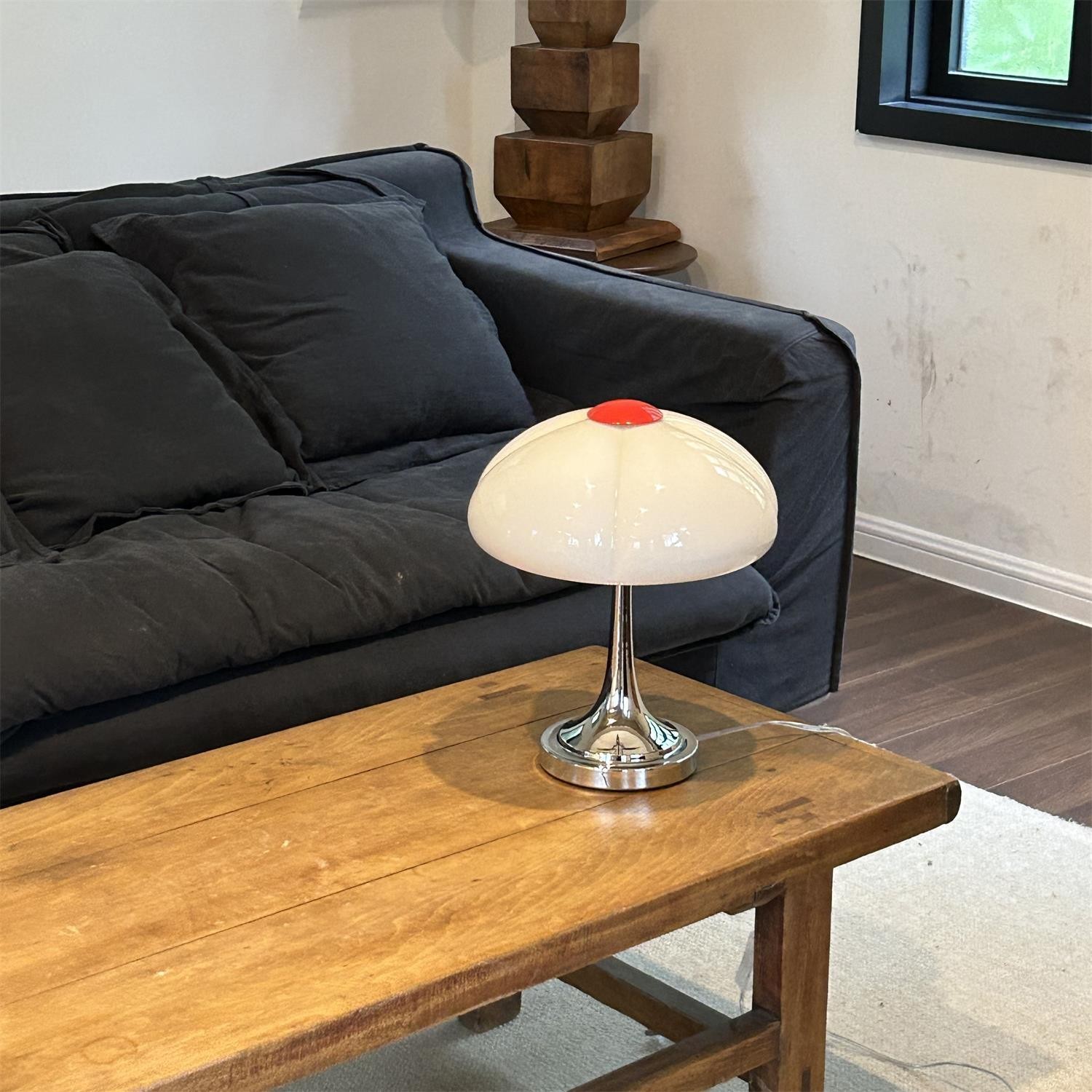 Cream Style Glass Mushroom Table Lamp M220