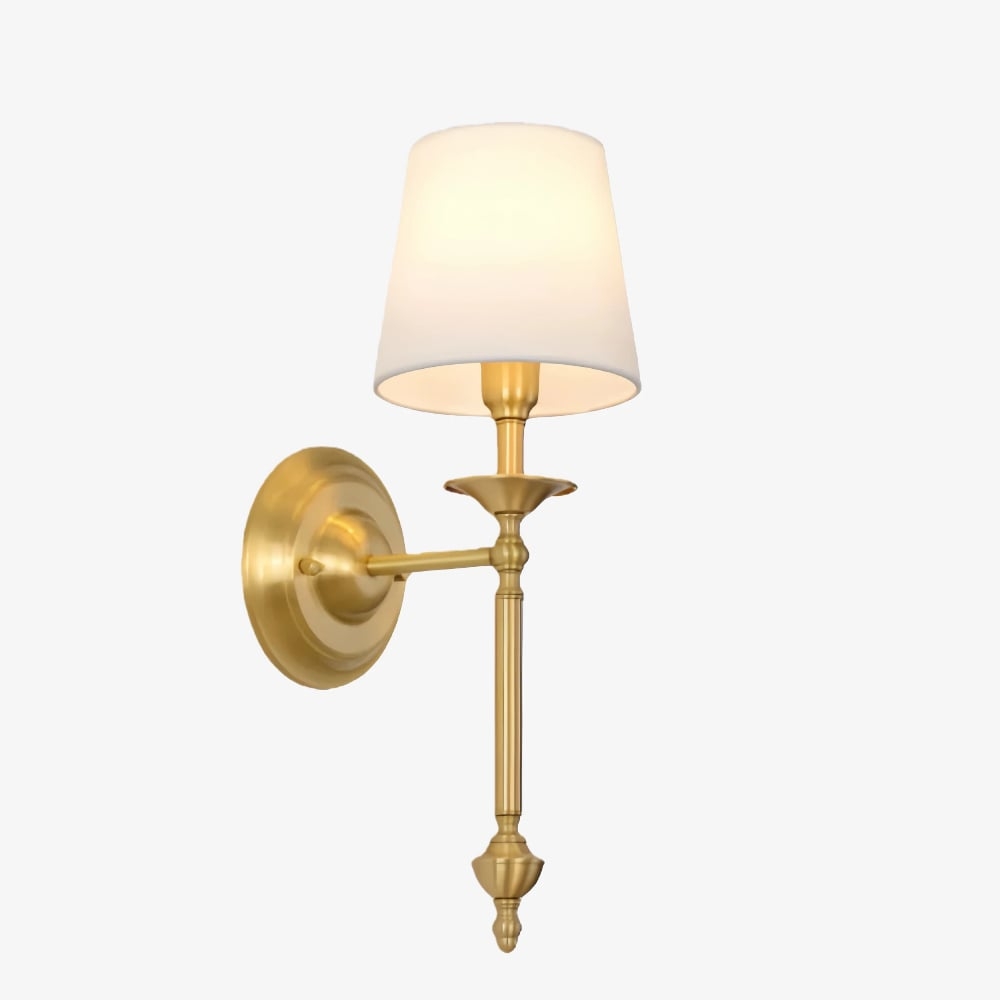 Arcuma Wall Lamp - Modern Copper and Fabric for Living Room T492