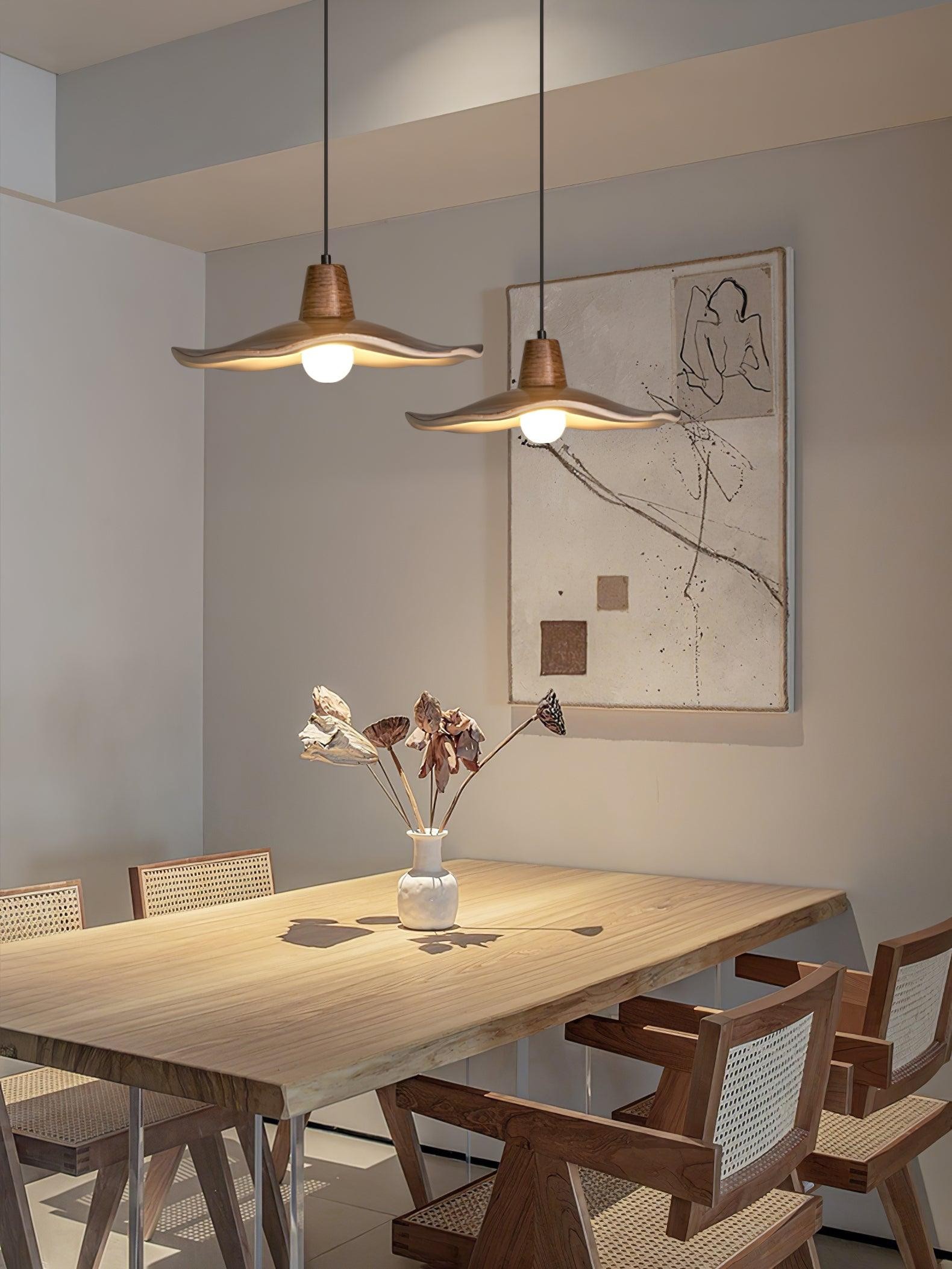 Black Imitation Walnut Wood Grain Kitchen Pendant Lamp M492