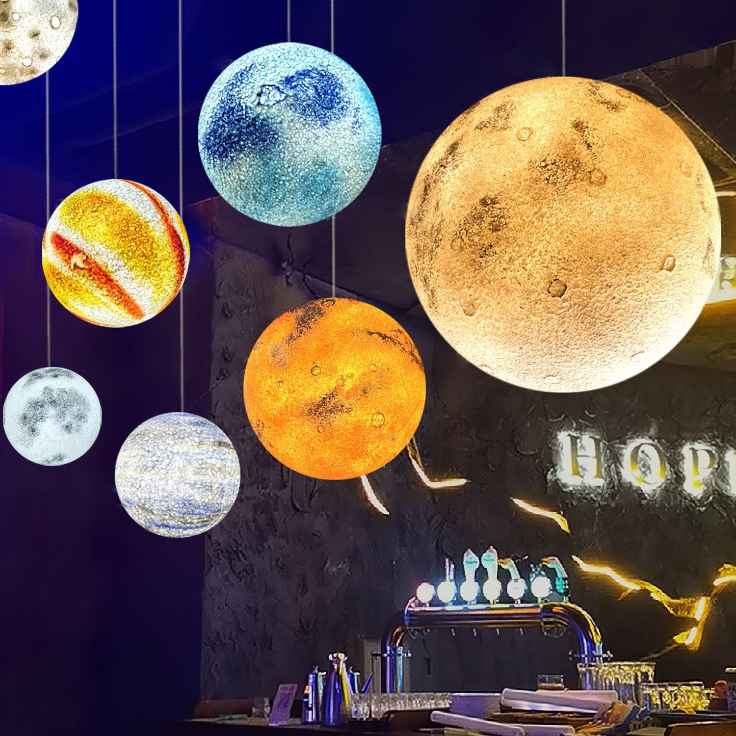 Planetary White Moon Chandelier Suitable For Living Room M584