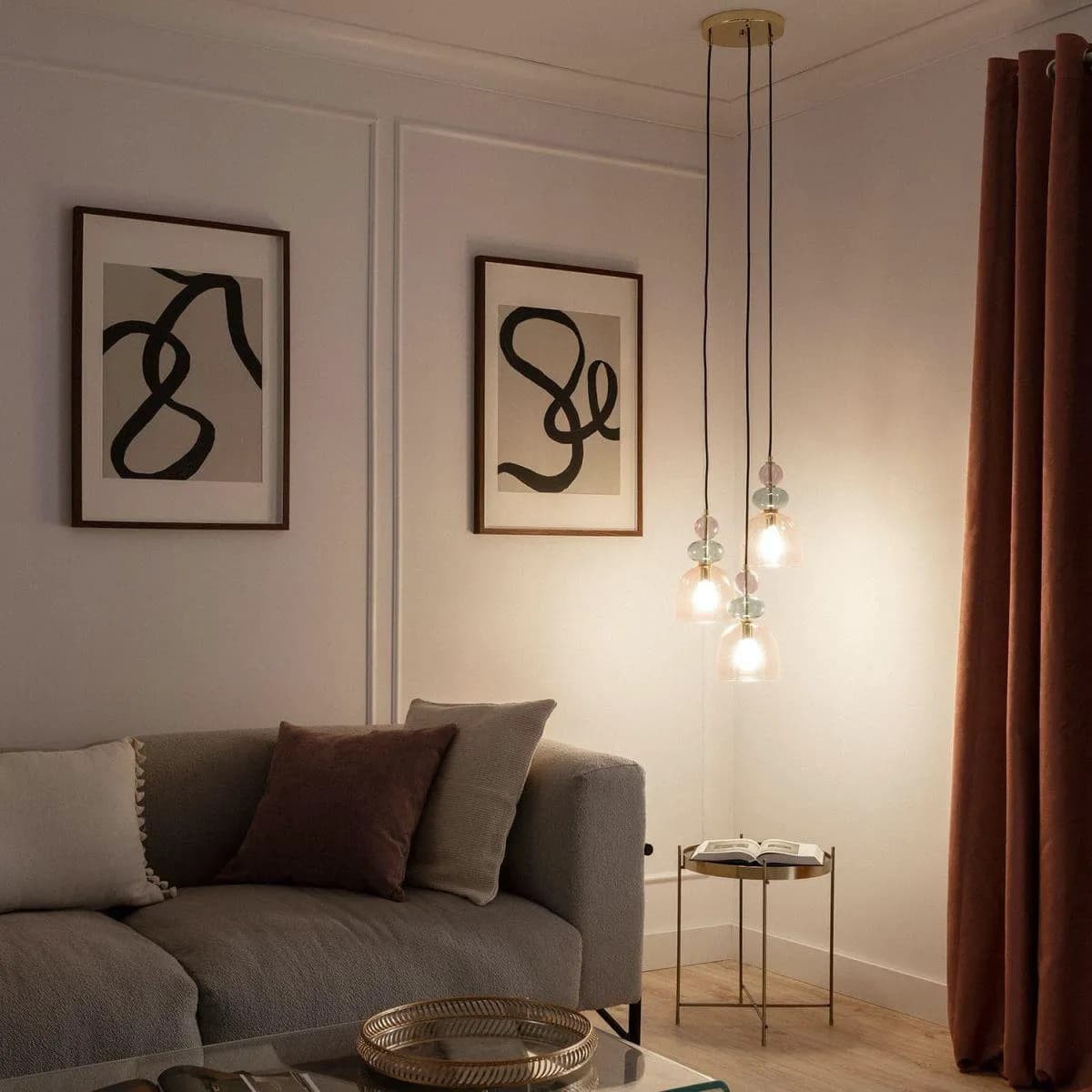 Contemporary Glass Lamp – Soft Glow for Modern Interiors S243
