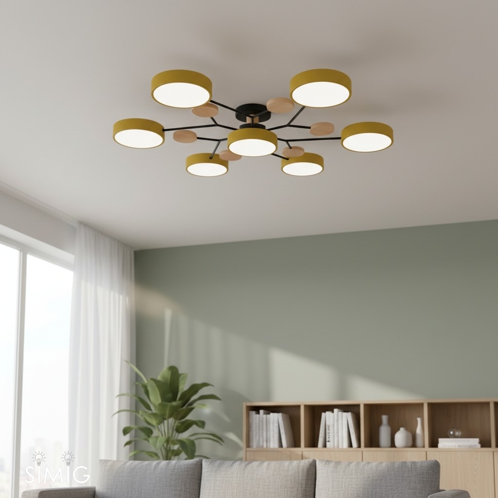 Nordic Branched Disc Metal Ceiling Lamp S117