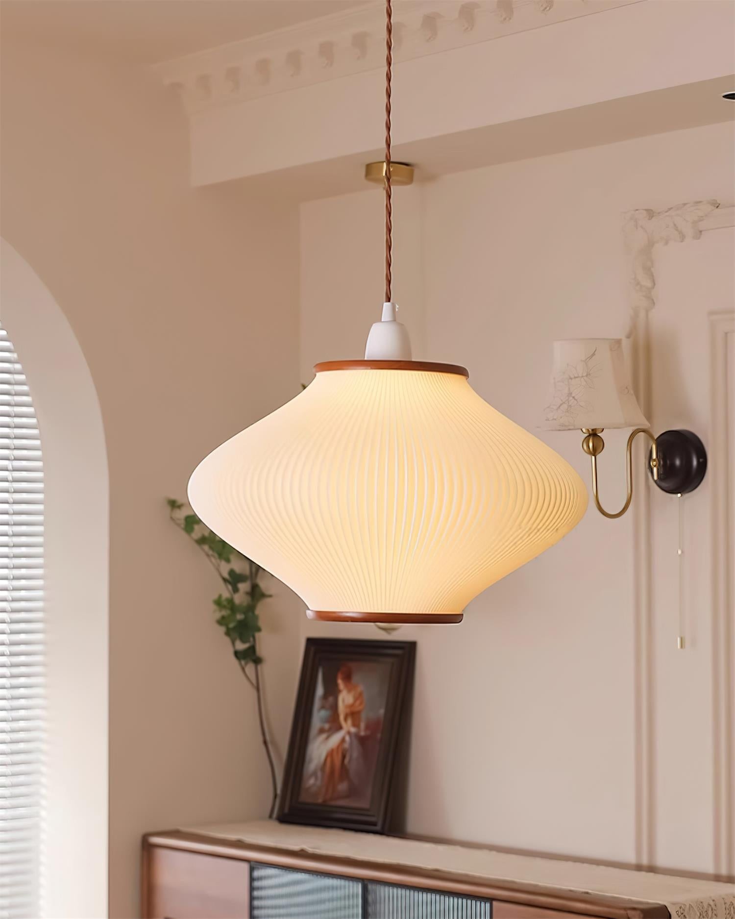 French Style Pine Bell Pendant Lamp M259