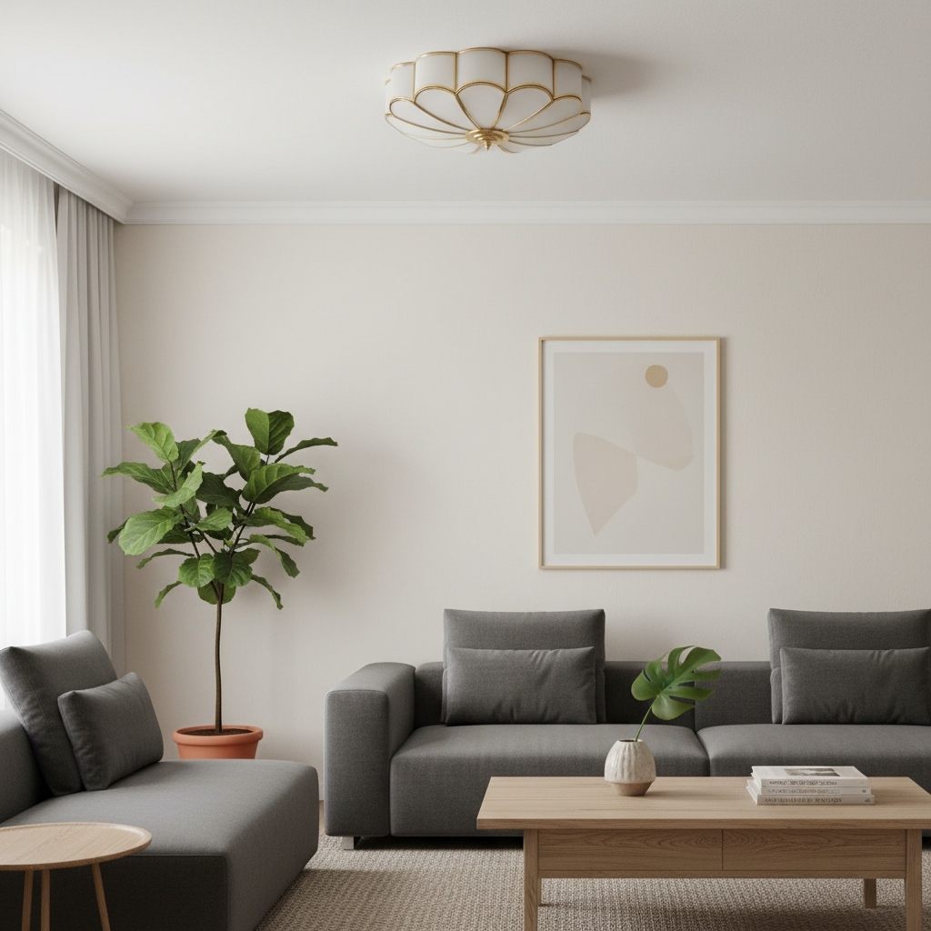 Silunavo Modern Ceiling Lamp with Floral Inspired Design for Living Room Statement T1079