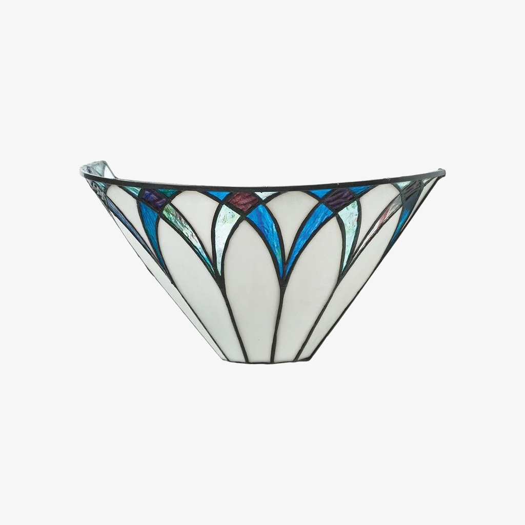 TF Allanton Tiffany Stained Glass Wall Light - Art Deco Lamp for Hallways T640