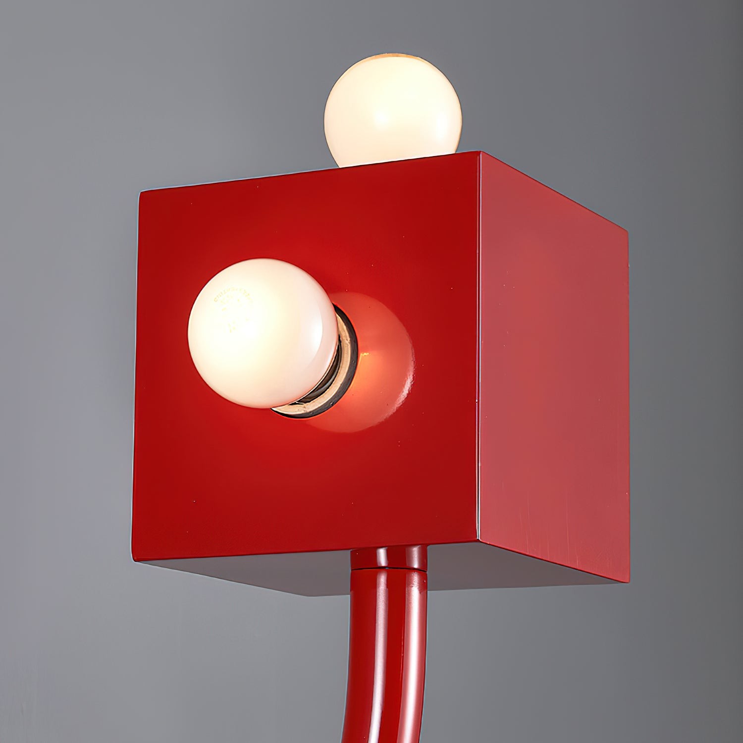 Red Cube Metal Wall Lamp M239