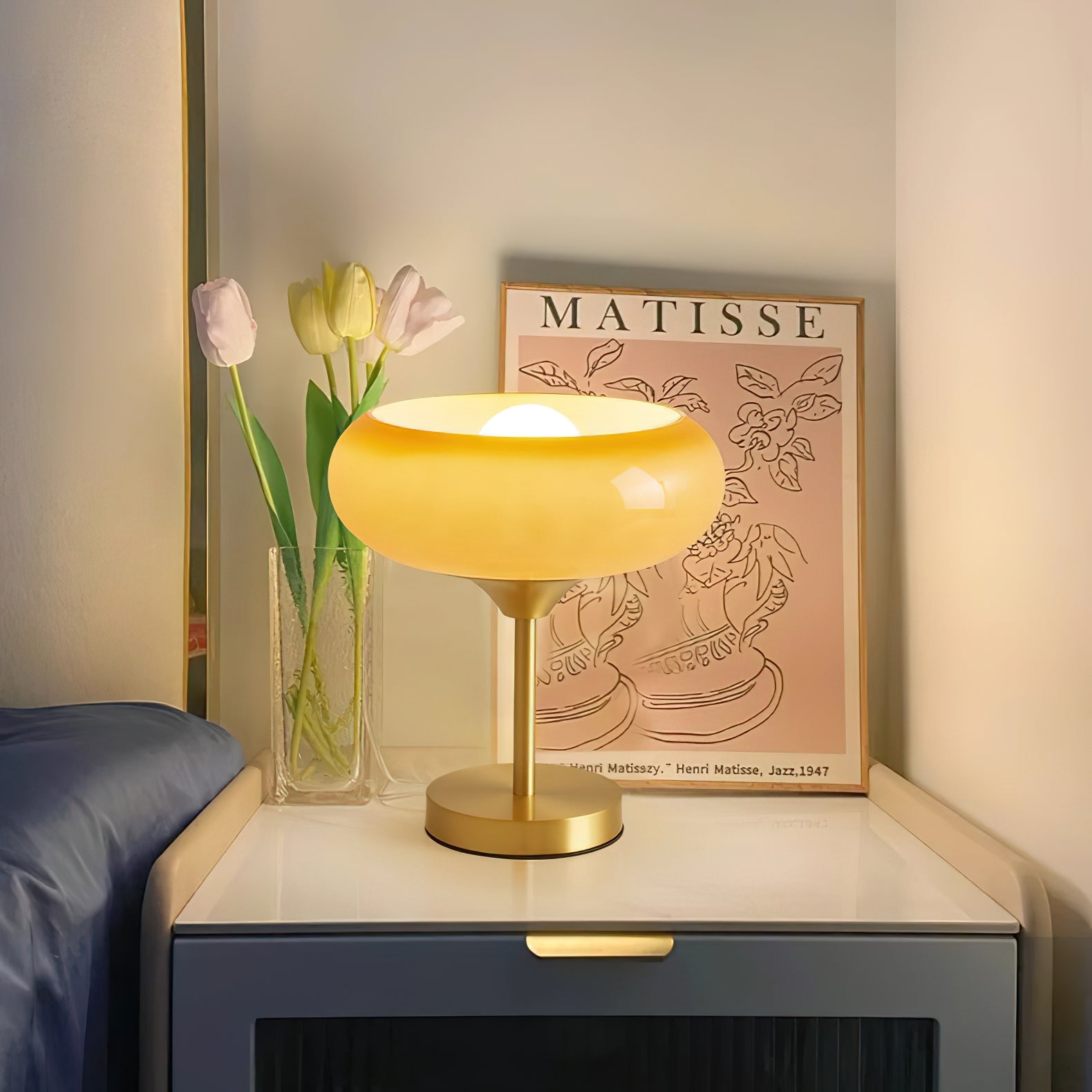 Egg Tart Glass Table Lamp T1667