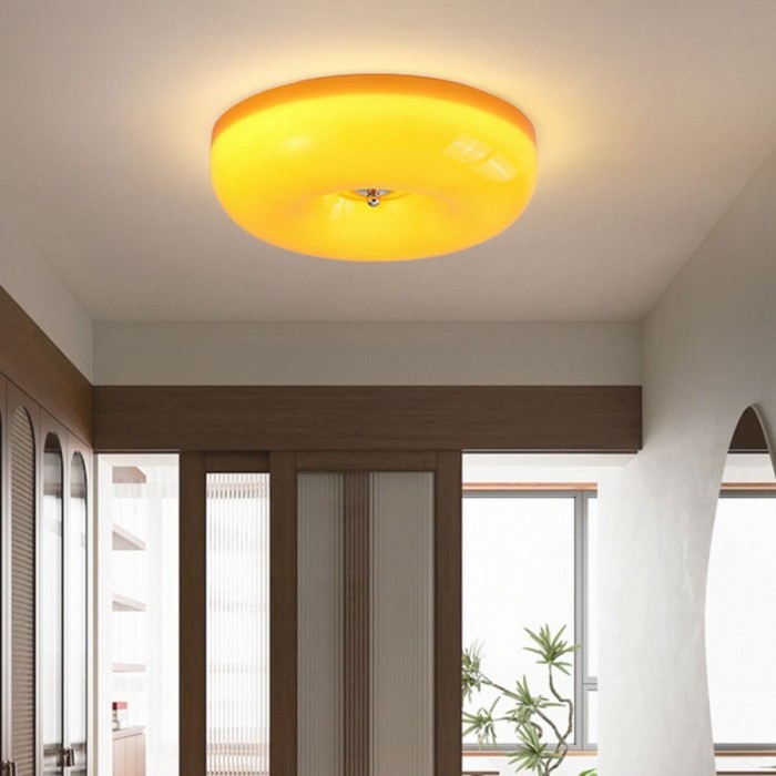 Bauhaus Cream Pudding Glass Ceiling Lamp S193