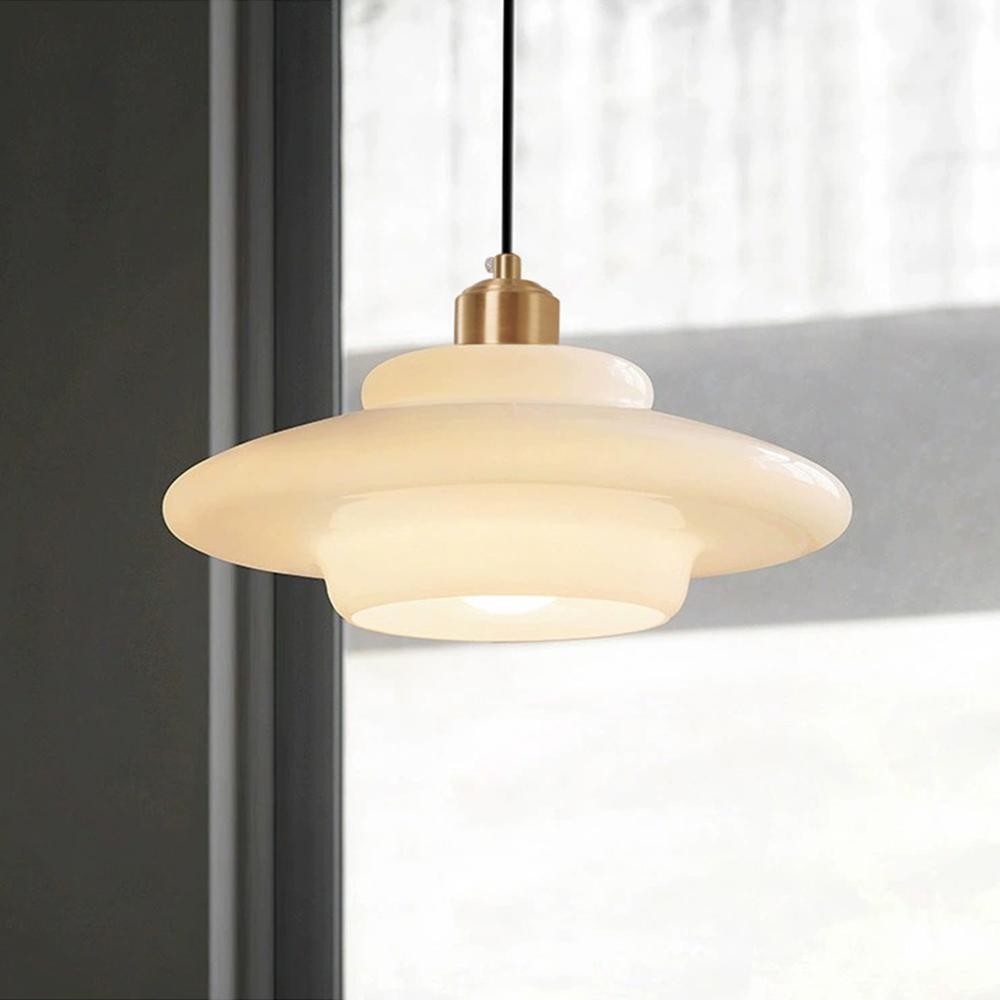 Multi Tier Art Glass Pendant Light - Mid-Century Style for Kitchen Island S93