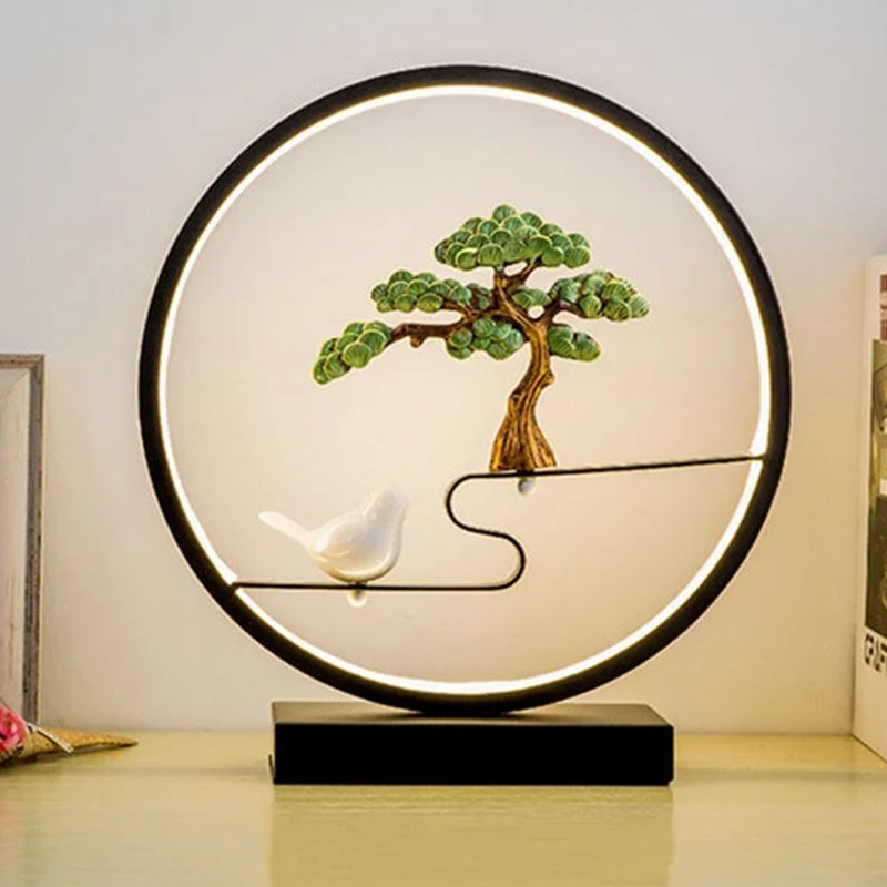 Artistic LED Ring Table Lamp