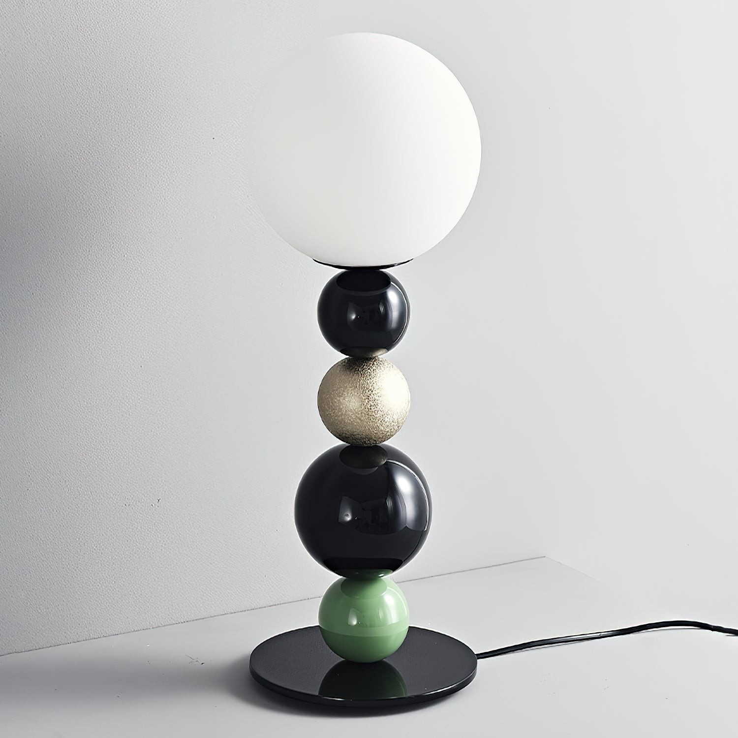 Round Balls Stacking Green Table Lamp M417