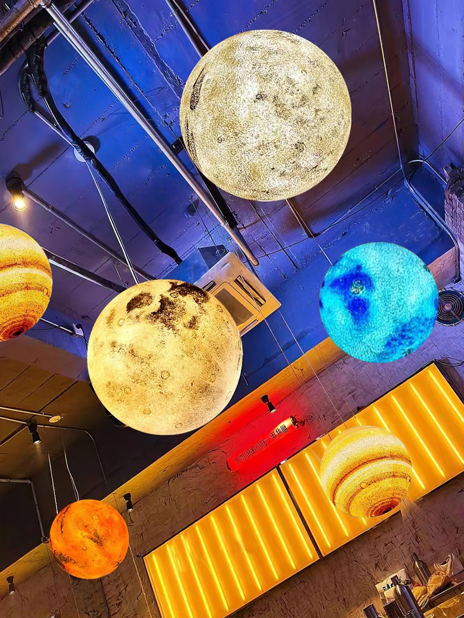Planetary White Moon Chandelier Suitable For Living Room M584