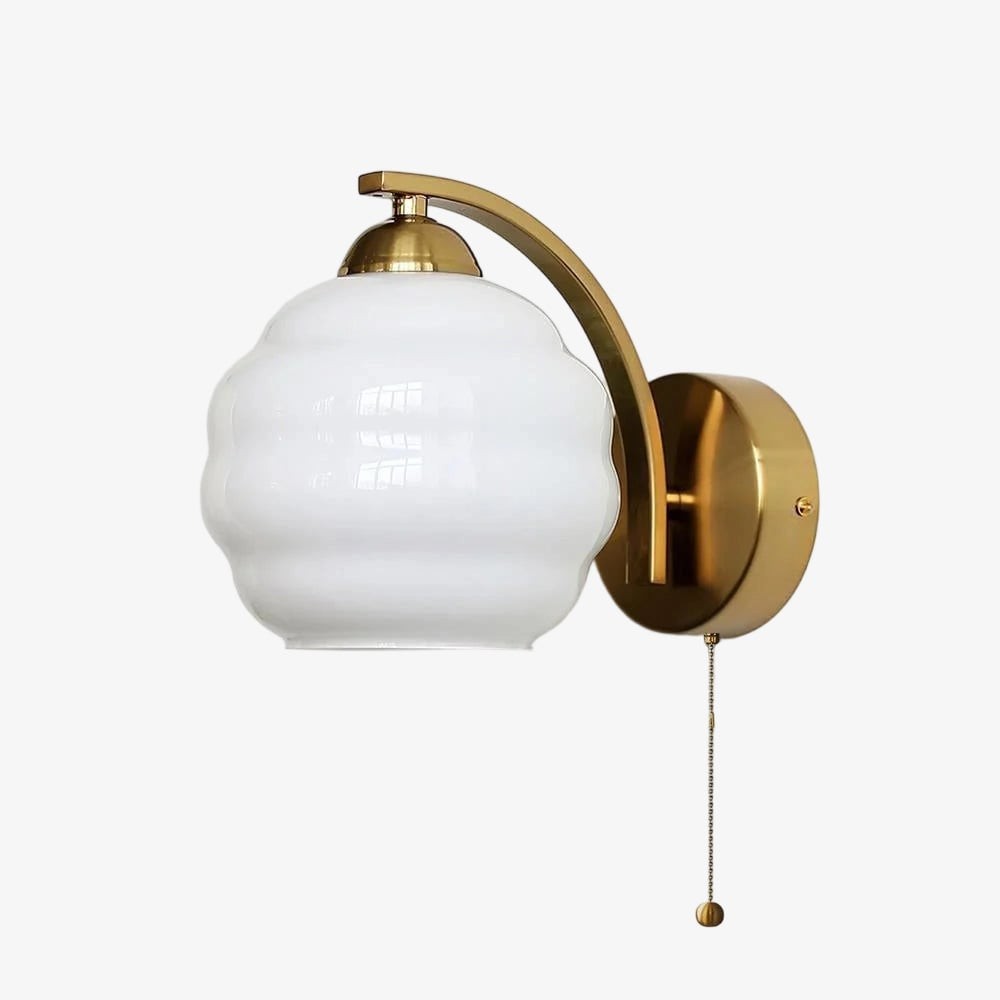 Curvona Bauhaus Milk Glass Wall Sconce - Minimalist Decor Upgrade T461