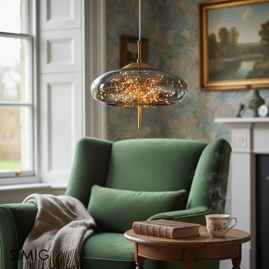 Scandinavian Cylinder Oval Glass Pendant Light M63