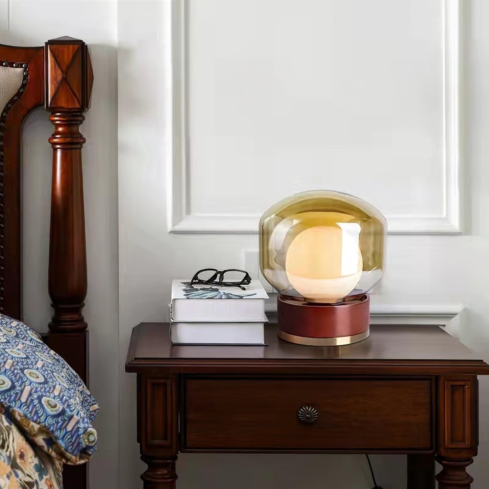Simple Creative Wood Orb Table Lamp M423