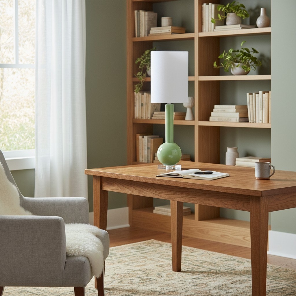Savara Minimalist Table Lamp - Clean Glass Form with Fabric Shade for Bedrooms T721