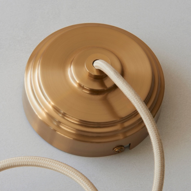 Plaitar Modern Brass Pendant Light - Minimalist Ceiling Fixture with Braided Cord for Hallways T993