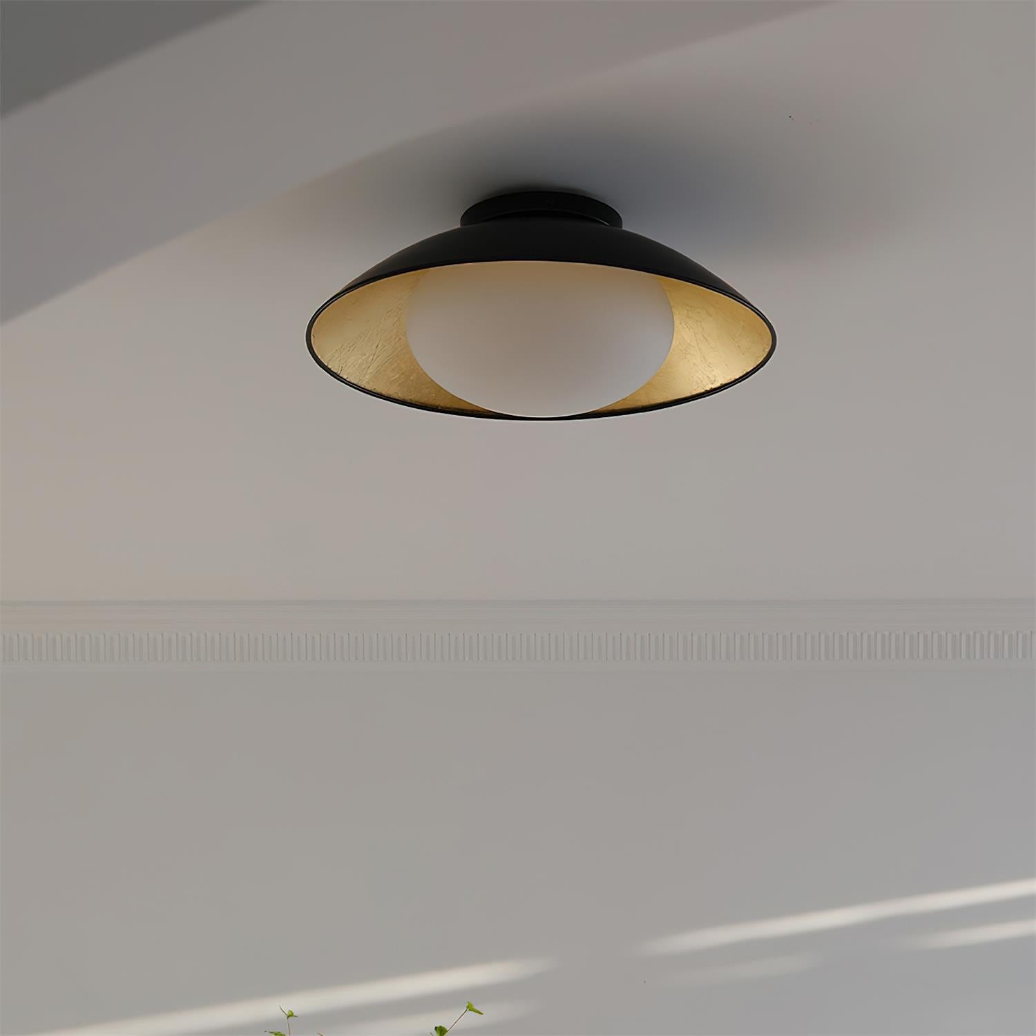 French Retro Flying Saucer Bowl Ceiling Light M134